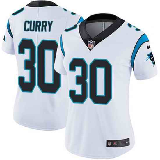 Nike Panthers #30 Stephen Curry White Womens Stitched NFL Vapor Untouchable Limited Jersey